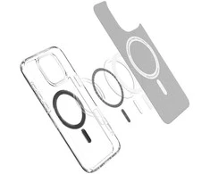 Spigen Ultra Hybrid Mag MagSafe Carbon Fiber iPhone 16 Pro Max – telefono dėklas, pilkos spalvos
