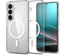 SPIGEN ULTRA HYBRID MAG dėklas, suderinamas su MagSafe, skirtas S26, skaidrus / baltas