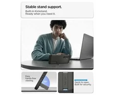 Spigen Tough Armor Mag MagSafe dėklas skirtas Samsung Galaxy S26 – pilkos spalvos