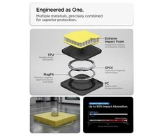 Spigen Tough Armor Mag MagSafe dėklas Samsung Galaxy S26 Ultra Gunmetal