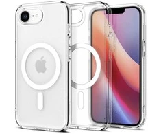 Spigen itin hibridinis „MagSafe“ dėklas, skirtas „iPhone 16e“ / „17e“ – baltas, permatomas
