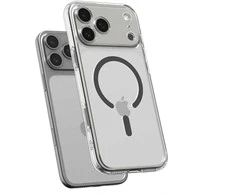Spigen Ultra Hybrid MagSafe dėklas skirtas Apple iPhone 17 Pro – skaidrus pilkos spalvos