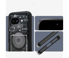 SPIGEN dėklas ULTRA HYBRID MAG suderinamas su MagSafe, skirtas GOOGLE PIXEL 9A zero one juodas