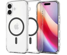 Spigen Ultra Hybrid MagSafe dėklas skirtas Apple iPhone 17 – skaidrus pilkos spalvos