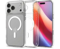 Spigen Ultra Hybrid MagSafe dėklas skirtas Apple iPhone 17 Pro – skaidrus and baltos spalvos