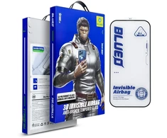 Blueo LCD apsauginis stikliukas 5D Mr. Monkey Glass (Airbag Anti-Broken) Apple iPhone 18 Pro Max juodas