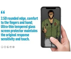 Blueo 5D Mr. Monkey Glass - skirtas Samsung Galaxy A36 5G juodas (Strong Lite)