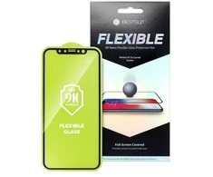 LCD apsauginis stikliukas Bestsuit Flexible Hybrid Glass 5D Apple iPhone 14 Pro pritaikytas dėklui juodas