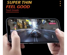 LCD apsauginis stikliukas Bestsuit Flexible Hybrid Glass 5D Samsung A536 A53 5G pritaikytas dėklui juodas