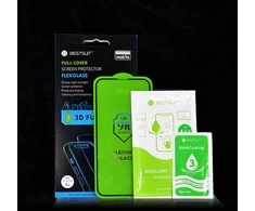LCD apsauginis stikliukas Bestsuit Flexible Hybrid Glass 5D Samsung S936 S25 Plus pritaikytas dėklui juodas