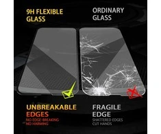 LCD apsauginis stikliukas Bestsuit Flexible Hybrid Glass 5D Samsung A546 A54 5G/S711 S23 FE pritaikytas dėklui juodas
