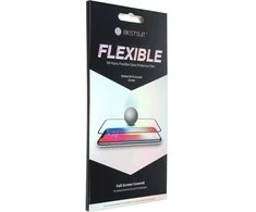 LCD apsauginis stikliukas Bestsuit Flexible Hybrid Glass 5D Apple iPhone 14 Pro Max pritaikytas dėklui juodas