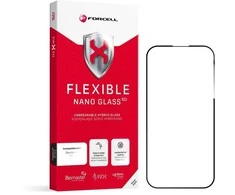 Hybrid glass to iPhone 17/17 PRO Forcell Flexible 5D juodas