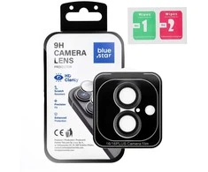 Blue Star Camera Lens Protector Mėlynas STAR Easy Install for IPHONE 16 / 16 PLUS juodas