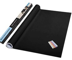 Falcon Adjustable self-adhesive chalk board for children 45 x 200 cm + chalk RC-K-340 juodas