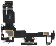 OEM įkrovimo lankstus USB įkroviklis IPHONE 15 juodas (ištrauktas)
