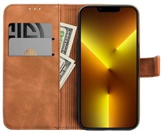 Dėklas su klapką na Samsung S26 PLUS Tender Book ruda