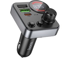 Car transmitter bluetooth Hoco 2 x USB A + USB C QC3.0 PD 48W E86 juodas