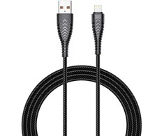 Cable USB A to Lightning VEGER 2,4A V105 1,2 m juodas