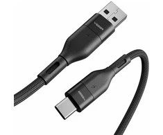 Cable USB A to Typ C VEGER PD 5A 100W AC03 1,2 m juodas