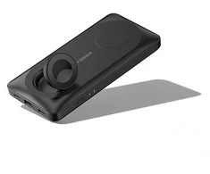 Nešiojamoji baterija, suderinama su „Magsafe Veger MagMulti“ (W1156) PD QC3.0 3A 22,5W 10000 mAh, su belaidžiu įkrovimu, juoda