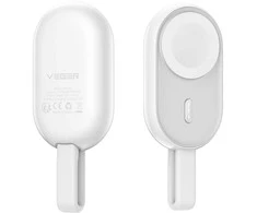 VEGER maitinimo blokas 1200 mAh, skirtas laikrodžiui suderinamai su Apple Watch Pomme (W0102) baltos spalvos
