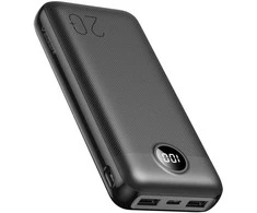 Išorinė baterija POWER BANK VEGER (L20S) 20000mAh (2xUSB; 1xType-C; QC3.0 20W) juoda