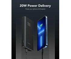 Powerbank Veger T100 (W2032C-100) PD QC3.0 5A 100W 20000 mAh juodas