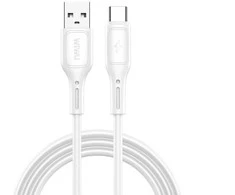 WiWU – Starlink serijos duomenų kabelis Wi-C001 USB A į USB C 2,4A – baltas