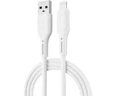WiWU - Starlink serijos duomenų kabelis Wi-C001 USB A iki Lightning 2,4A - baltas