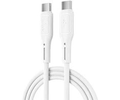 WiWU – Starlink serijos duomenų kabelis Wi-C043E USB C į USB C 30W – baltas