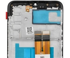Zila LCD ekranas, skirtas SAMSUNG A02S OEM su rėmeliu (164 mm)