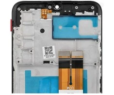Zila LCD ekranas, skirtas SAMSUNG A03S A037G OEM su rėmeliu (164 mm)