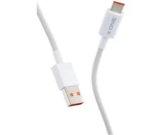 Kabelis USB A į USB C X-ONE 6A 120W Ultra Pro XIAOMI (originalus lustas) 1 m balta