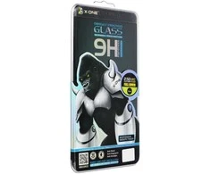 FULL „X-ONE“ visiškai apsauginis ypač stiprus grūdintas stiklas „Samsung S26 PLUS“ (pilnai klijuojamas), juodas (veikiantis skaitytuvas)