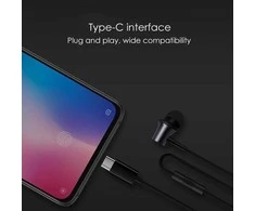 XIAOMI original wire earphone Typ C su mikrofonu HSEJ04WM juodos spalvos blister pakuotė