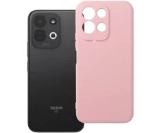 Xiaomi „Redmi 17“ 4G / 5G dėklas iš silikono, pudrinės rožinės spalvos
