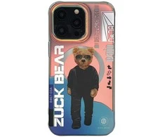 4Tel ZUCK BEAR dėklas BERLIN BOSS MAG suderinamas su MagSafe, skirtas IPHONE 16 Pro Max dviem žavesiams