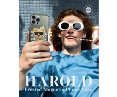 4Tel ZUCK BEAR dėklas HAROLD MAG suderinamas su MagSafe, skirtas IPHONE 16 Pro juodas
