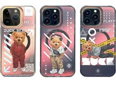 4Tel ZUCK BEAR dėklas NEW YORK NEVER SLEEPS MAG suderinamas su MagSafe, skirtas IPHONE 15 Pro Max manhattan urbane