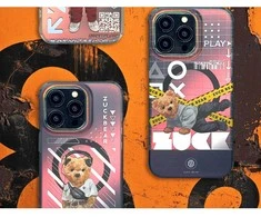 4Tel ZUCK BEAR dėklas NEW YORK NEVER SLEEPS MAG suderinamas su MagSafe, skirtas IPHONE 15 Pro queens spark