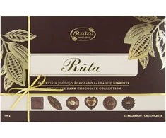 Juodojo šokolado saldainių rinkinys „Rūta“, 160 g