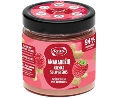 Rūta Anakardžių kremas su avietėmis, 320 g