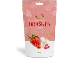 Rūta Džiovintos šaltyje braškės su baltuoju šokoladu, 80 g