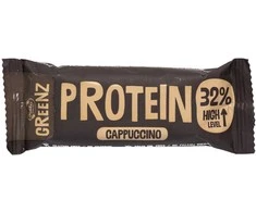 Rūta GREENZ PROTEIN CAPPUCCINO batonėlis su juoduoju šokoladu. Su saldikliu, 32 g