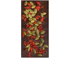 Rūta Juodasis šokoladas (50&nbsp;%) su goji uogomis, moliūgų ir spanguolių sėklomis, 100 g