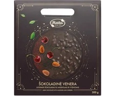 Rūta Juodasis šokoladas su migdolais ir vyšniomis „Šokoladinė Venera“, 300g
