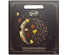 Rūta Juodasis šokoladas su riešutais ir vaisiais „Šokoladinis Mėnulis“, 300g