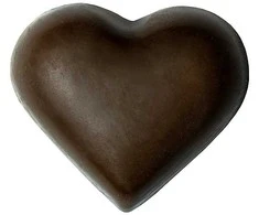 Rūta Juodojo šokolado (50&nbsp;%) figūrėlės „Širdelės“, 1kg