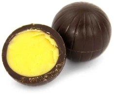 Rūta Juodojo šokolado saldainiai su mangų įdaru, 1kg